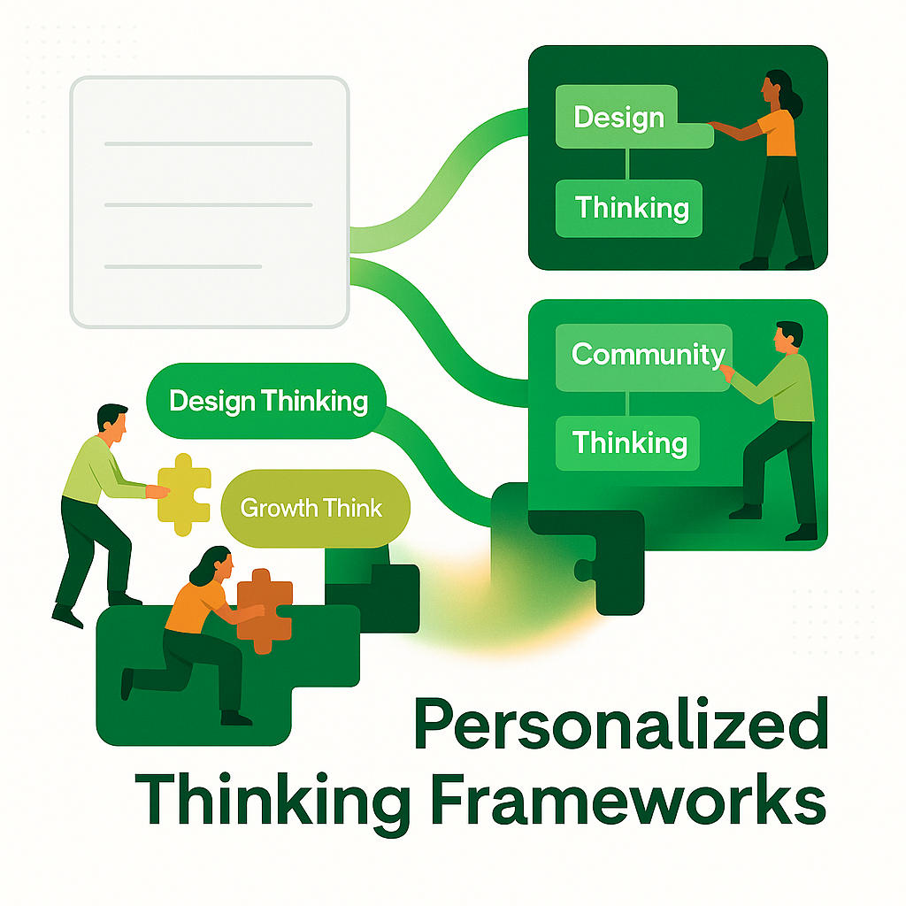 Personalised thinking frameworks illustration